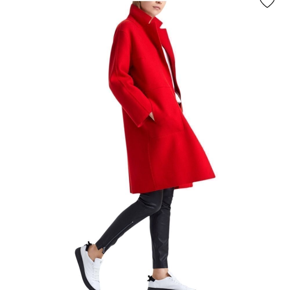 NWT Marc Cain Wool Trench Coat Jacket - Picture 3 of 8